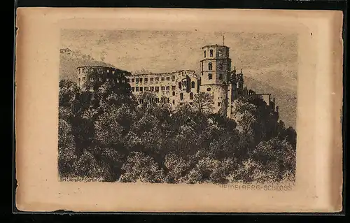 Künstler-AK Heidelberg, Schloss