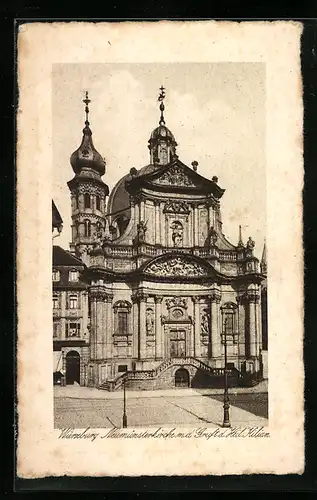 AK Würzburg, Neumünsterkirche mit der Gruft des Heiligen Kilian