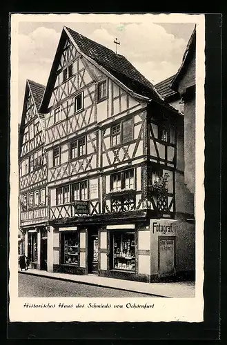 AK Ochsenfurt / Main, Historisches Haus des Schmieds