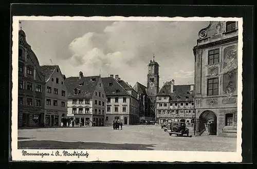 AK Memmingen i. A., Blick über den Marktplatz