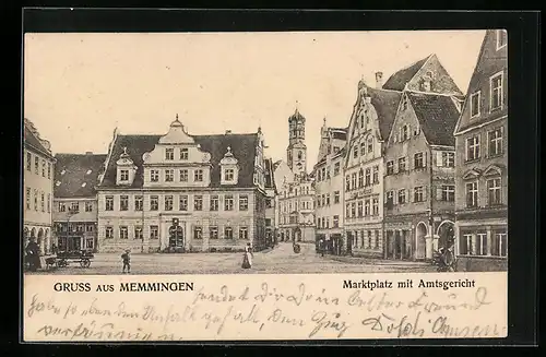 AK Memmingen, Marktplatz mit Amtsgericht