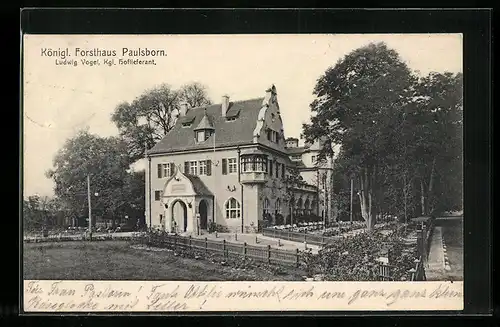 AK Berlin-Grunewald, Restaurant Königliches Forsthaus Paulsborn