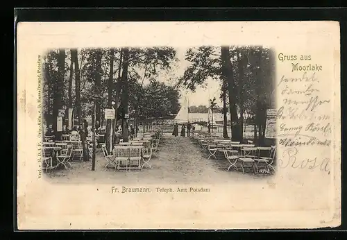 AK Berlin-Wannsee, Gasthaus Moorlake, Inh.: Fr. Braumann