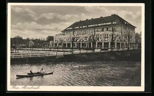 AK Berlin-Wannsee, Hotel und Restaurant Haus Alsenbrück am Stölpchensee