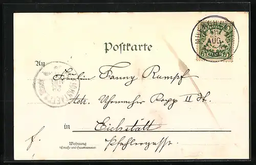 Lithographie München, Ansicht vom Maximilianeum