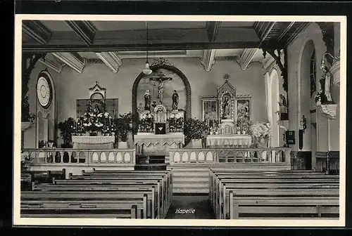 AK Würzburg, Kath. Jugendheim der Salesianer Don Boscos, Burkarderstr. 26, Kapelle