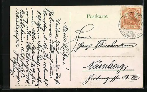 AK Karlsruhe i. B., Kaiserstrasse, Marschierende Soldaten