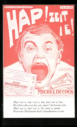 AK Hap! zeit ie!, Hungriger Mann und Lebensmittelkarten