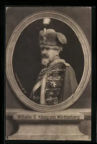 AK Wilhelm II. König von Württemberg in Uniform