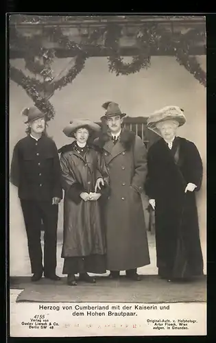 AK Herzog von Cumberland mit der Kaiserin und dem Hohen Brautpaar