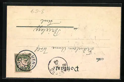 Präge-Lithographie München, Münchner Kindl mit Bierkrug