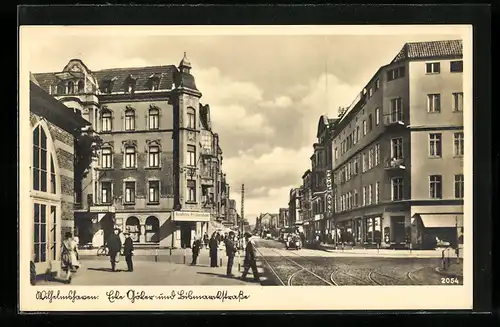 AK Wilhelmshaven, Ecke Göker- und Bismarckstrasse