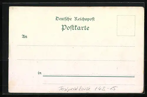Lithographie Mainz, Gutenberg-Feier 1900, Festpostkarte, Buchdruck
