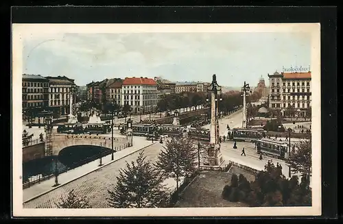 AK Berlin-Kreuzberg, Oranienplatz, Strassenbahn