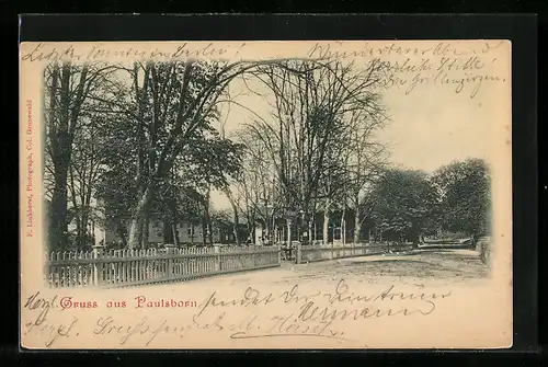 AK Berlin-Grunewald, Partie am Gasthof Paulsborn