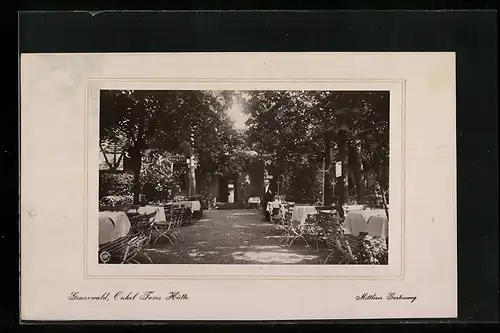 AK Berlin-Grunewald, Gasthaus Onkel Toms Hütte, Mittlerer Gartenweg