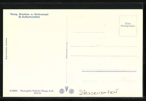 AK Diessenhofen, Thurgauer Kranken- und Greisenasyl St. Katharinenthal