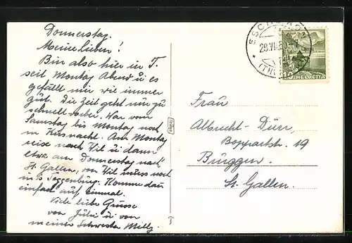 AK Turbenthal, Strassenpartie mit Restaurant