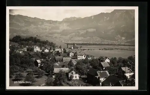 AK Weite, Teilansicht mit Bergen