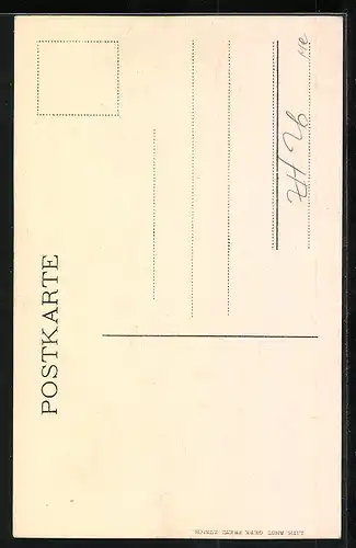 Künstler-AK Zürich, Festpostkarte Sechseläuten 1910