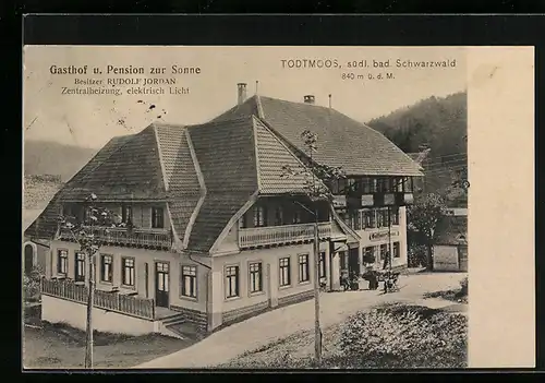 AK Todtmoos, Blick auf Gasthof u. Pension zur Sonne