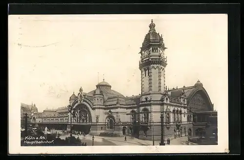 AK Köln a. Rh., Partie am Hauptbahnhof