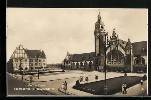 AK Krefeld a. Rhein, Hauptbahnhof mit Hauptzollamt