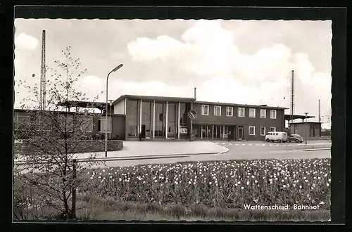 AK Wattenscheid, Partie am Bahnhof, VW Käfer