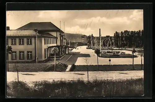 AK Flöha /Sa., Partie am Bahnhof