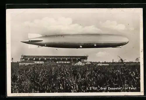 AK Luftschiff LZ 127 Graf Zeppelin in Fahrt