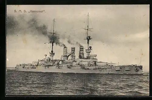 AK SMS Hannover, Kriegsschiff