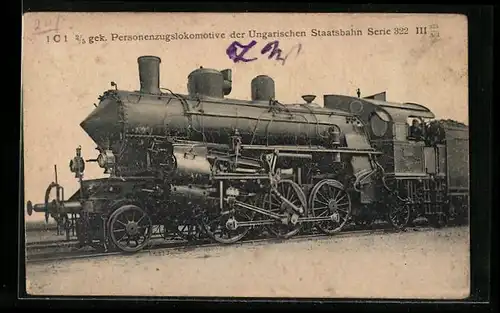 AK 1C1 2 /5 gek. Personenzugslokomotive der Ungarischen Staatsbahn, Serie 322 III