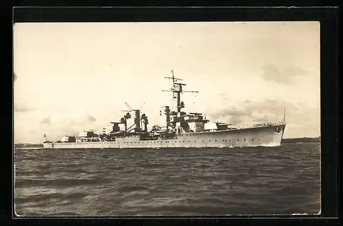 Foto-AK Kriegsschiff Kreuzer Königsberg auf See
