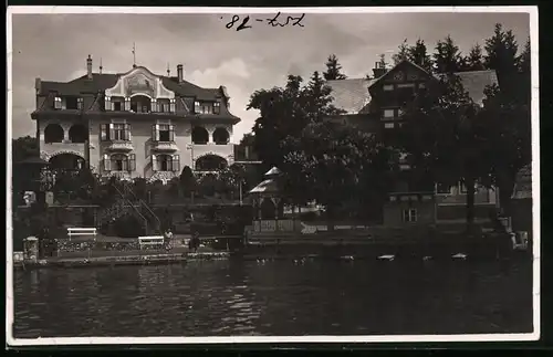 Fotografie S. Frank, Graz, Ansicht Velden / Wörthersee, Villen am Seeufer