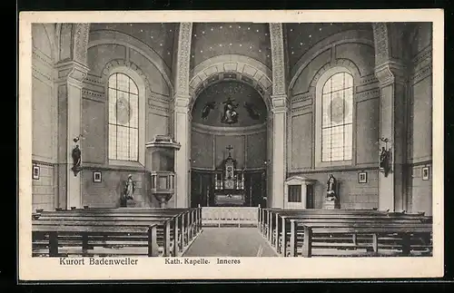 AK Badenweiler, Inneres der Kath. Kapelle
