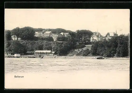 AK Kiel, Blick zum Hotel Bellevue