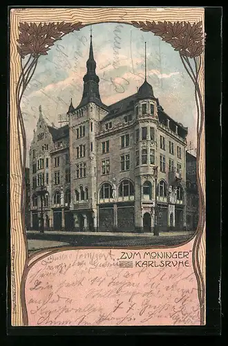 AK Karlsruhe, Gasthaus Zum Moninger
