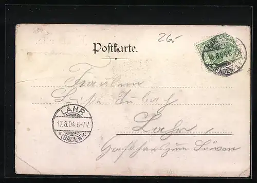 AK Karlsruhe, Fahnenweihe des Vereins der Württemberger 1904