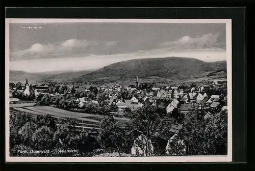 AK Fürth im Odenwald, Totalansicht der Stadt