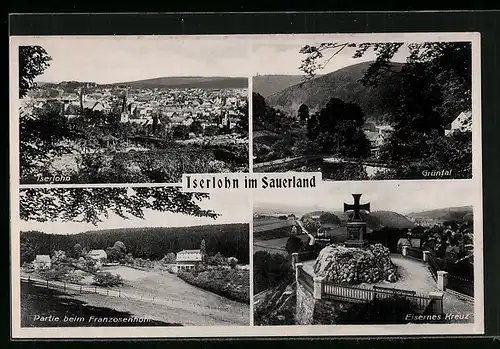 AK Iserlohn /Sauerland, Eisernes Kreuz, Grüntal