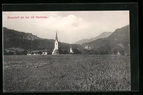 AK Nussdorf a. Inn, Teilansicht mit Hochriss