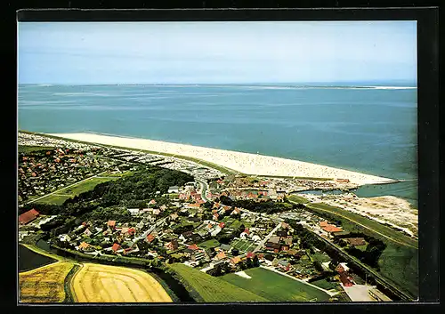 AK Neuharlingersiel, Gesamtansicht vom Flugzeug aus