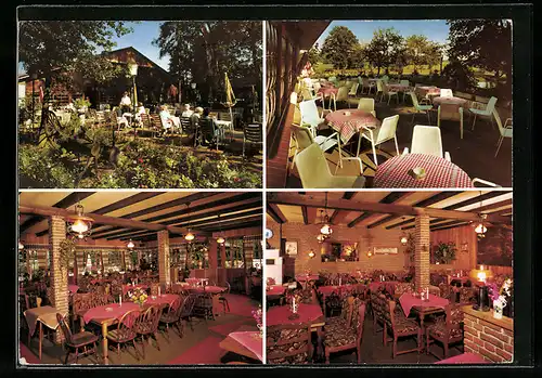 AK Hamburg-Rissen, Forst Klövensteen, Gasthaus Pony-Waldschänke, Innenansichten