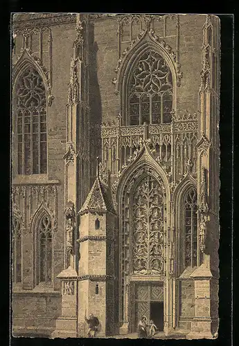 AK Münster i. W., Südportal der Lambertikirche