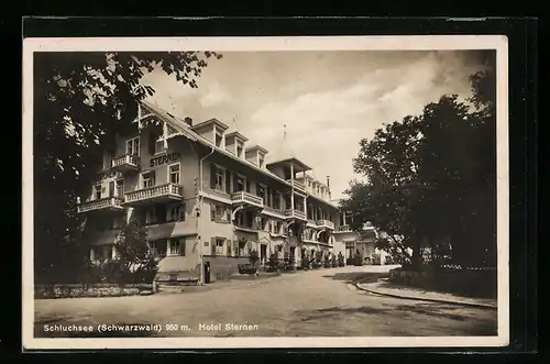 AK Schluchsee /Schwarzw., Hotel Sternen mit Strasse