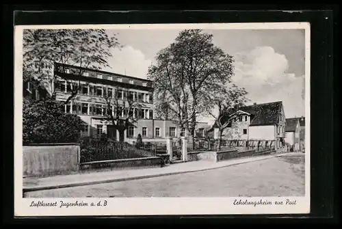 AK Jugenheim a. d. B., Erholungsheim zur Post mit Strasse