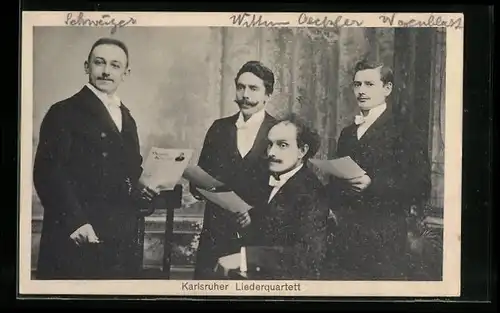 AK Karlsruhe, Die Herren des Karlsruher Liederquartetts