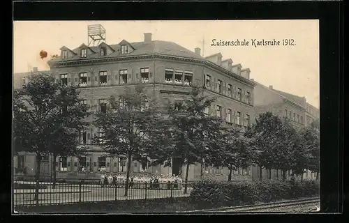 AK Karlsruhe, Die Luisenschule im Jahre 1912