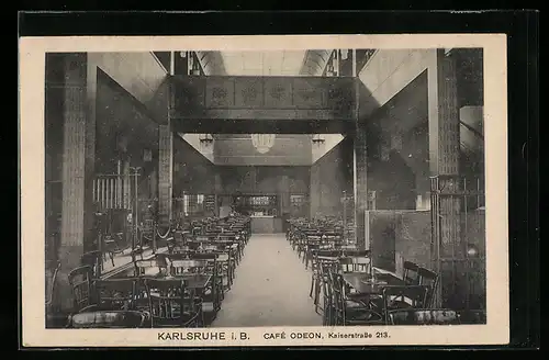 AK Karlsruhe, Café Odeon, Kaiserstrasse 213