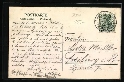 AK Karlsruhe-Daxlanden, Gasthaus zur Krone, Innenansicht